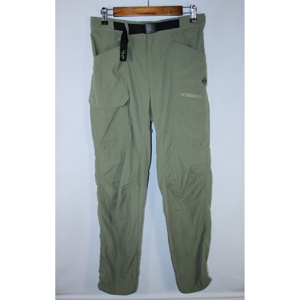 Kathmandu Men's Small Green Thin Hiking Belted Pants